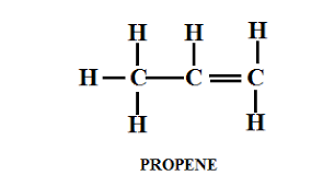 What is the structural formula propene?